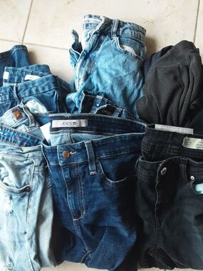 Kids Mixed Denim Jeans Pile - Light & Dark Blue